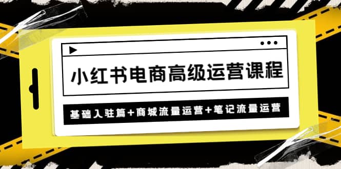 小红书电商高级运营课程：基础入驻篇+商城流量运营+笔记流量运营-知库云创