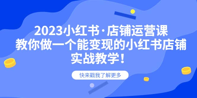 2023小红书·店铺运营课，教你做一个能变现的小红书店铺，20节-实战教学-知库云创