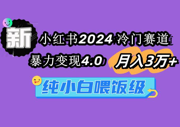 小红书2024冷门赛道 月入3万+ 暴力变现4.0 纯小白喂饭级-知库云创