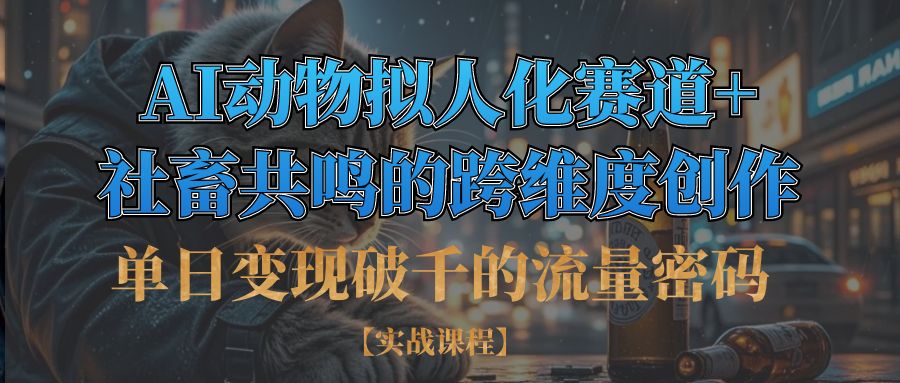 单日变现破千的流量密码,AI动物拟人化赛道+社畜共鸣的跨维度创作-知库云创