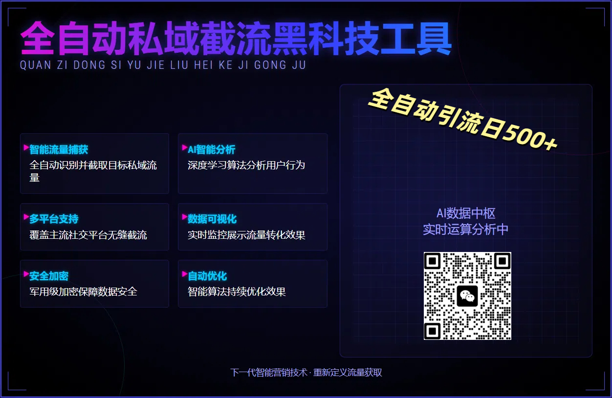 全自动私域截流黑科技工具——全自动引流日500+-知库云创